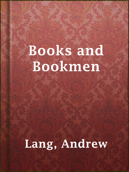 Upplýsingar um Books and Bookmen eftir Andrew Lang - Til útláns